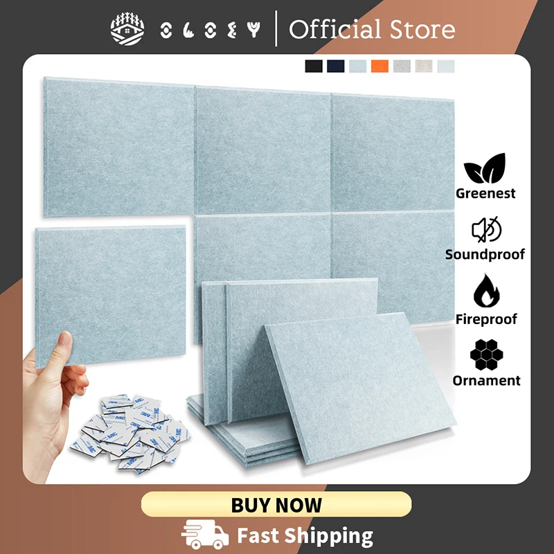 

Home Music Studio Acoustic Panel Acoustic Treatment 6 Pcs Sound Proof Wall Stickers Sound Insulator Acoustic Absorption Panel