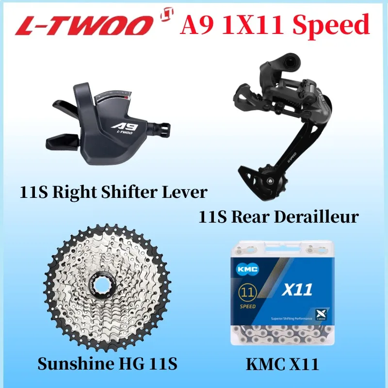 

LTWOO A9 1X11S MTB Bike Groupset 10 Speed Shift Lever Derailleur SUNSHINE Cassette 11-36T 40T 42T KMC X11 11S Chain for SRAM