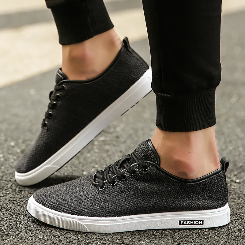 

Flat Shoes for Men Outdoor Casual Sneaker Running Sports Shoe Solid Color Breathable Sneakers Male Fashion Hard-Wearing Zapatos