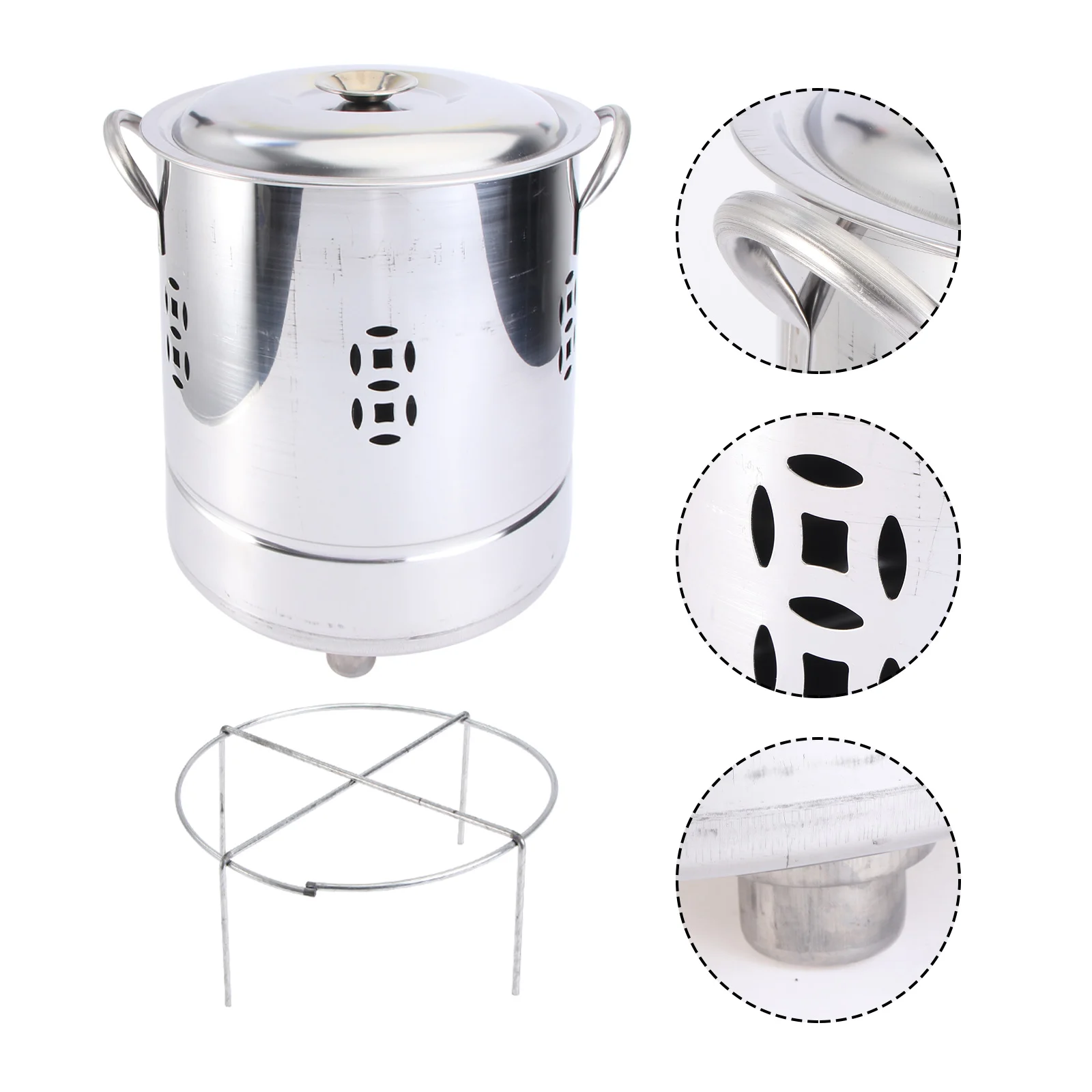 

Incineratorfire Burn Pit Burning Bonfire Can Cage Trash Bucket Steel Stainless Stove Outdoor Camping Bin Garden Fireplace Bowl