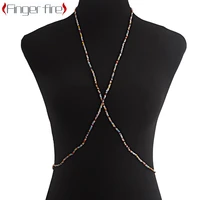 fashion silver plated colorful female body chain anniversary gift beach party jewelry quality of life working noble