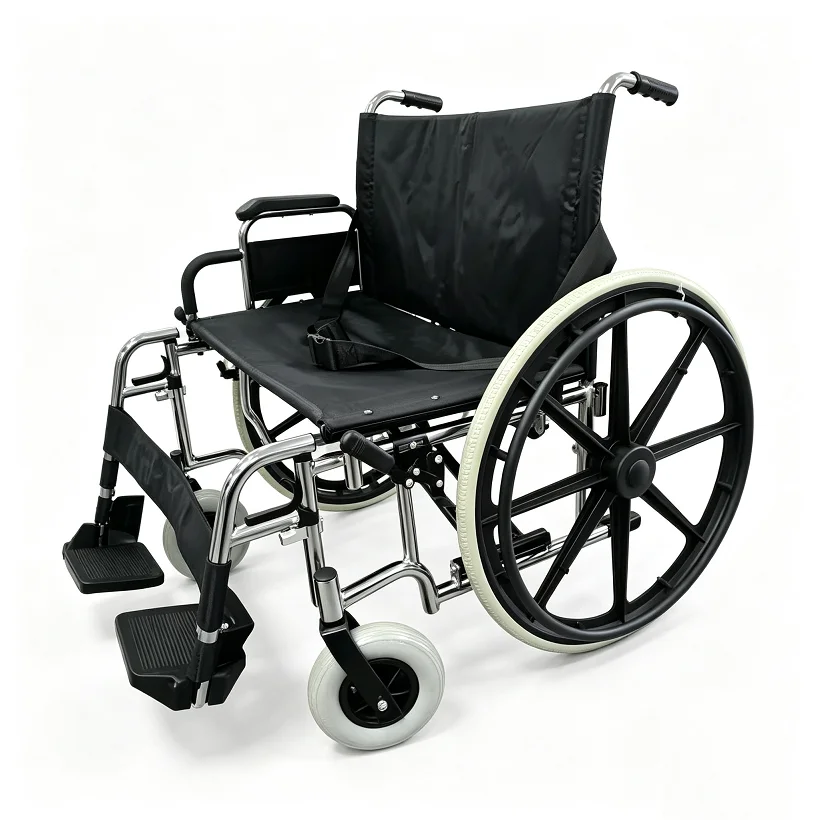 Фото Инвалидная коляска Coofull Bariatric Heavy Duty с экстра-широким сиденьем, грузоподъемностью до 250 кг, сертифицирована CE, для людей с ограниченными возможностями. №4