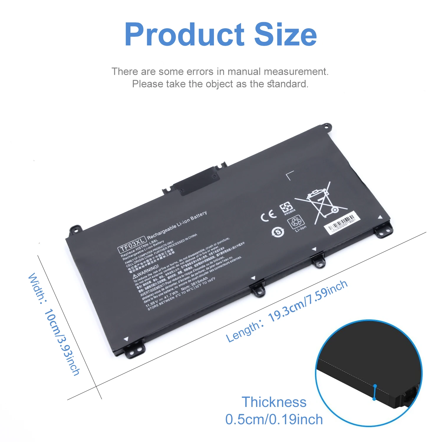Фото Аккумулятор для ноутбука TF03XL для HP Pavilion 14-BF 15-CC 15-CD 17-AR 17-AR007CA 17-AR050WM HSTNN-UB7J 920046-541 TF03XL (заводская поставка) №5