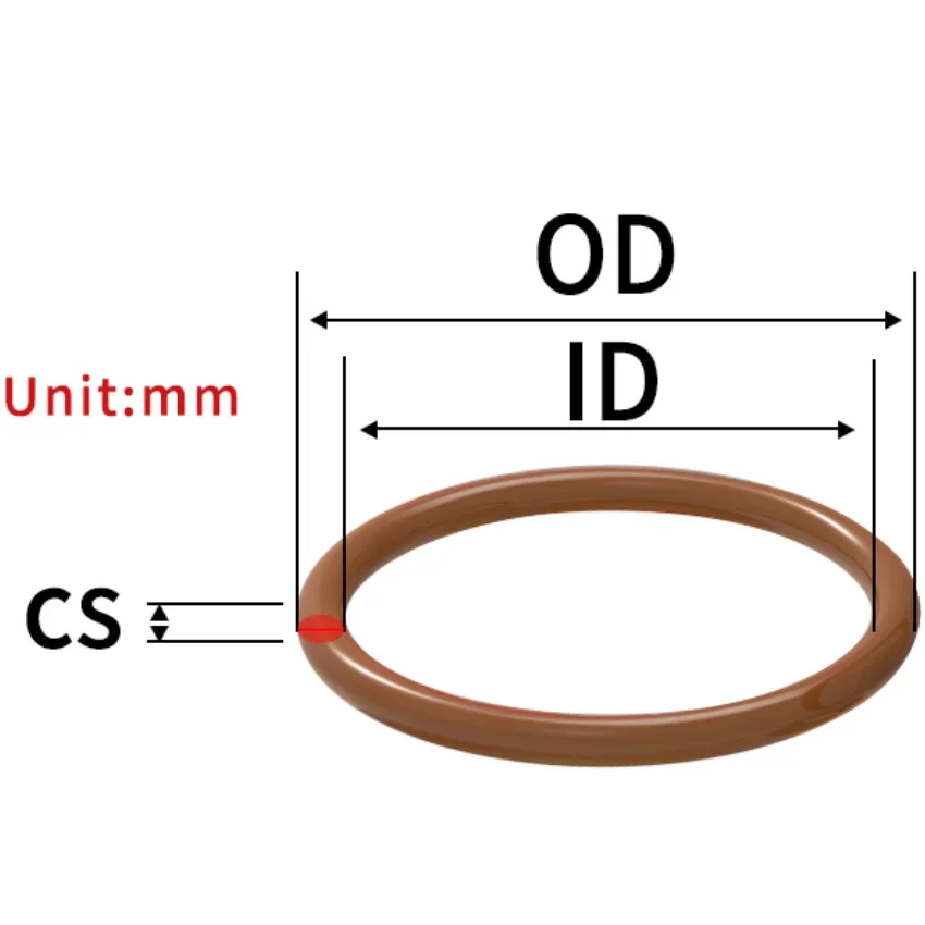 

Уплотнительное кольцо Ouling O-Ring Seal коричневое 1/1,5/1,9 мм