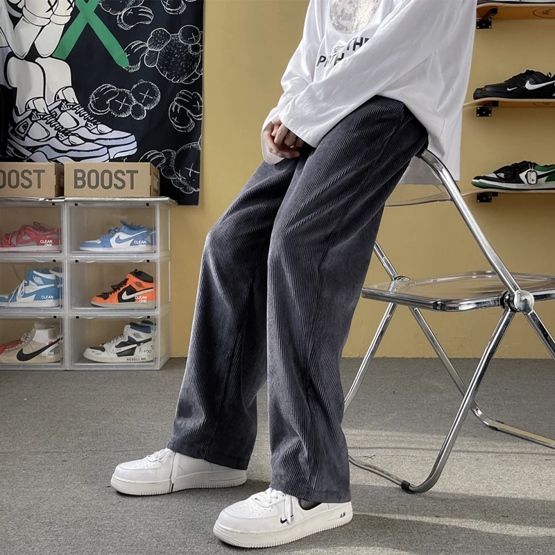 2022 г. повседневные вельветовые брюки большого размера Мужская одежда свободные в