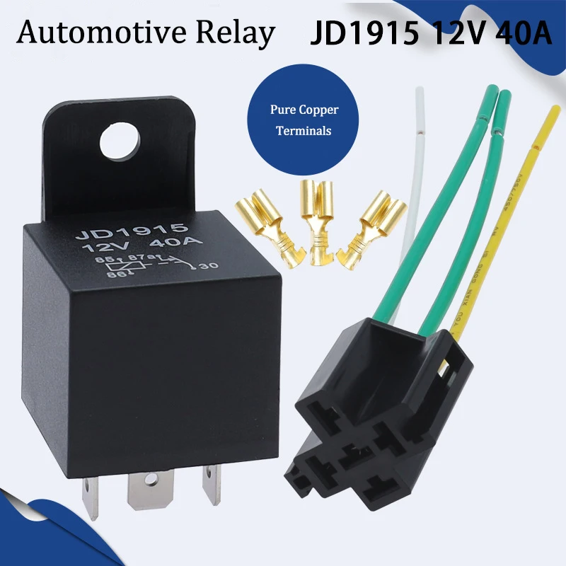 

DC 40A Automotive Relay Normally Closed with Parallelizable Socket 12V 24V Optional Car Tuning