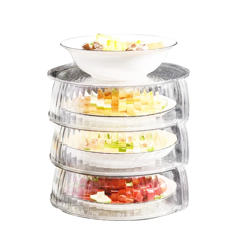 

Multilayer Stacking Insulated Vegetable Cover Stackable Food Protection Box Anti-Mosquito Dust-Proof Heat Food Cover Easy To Use