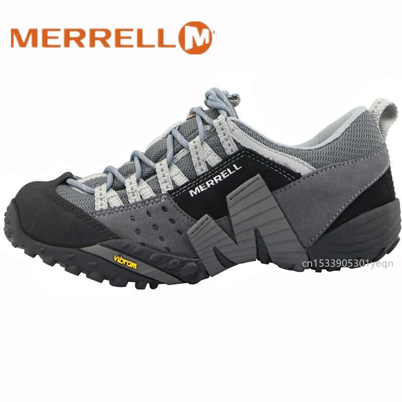 Original Merrell Men's Mesh Genuine leather Outdoor Sports Shoes Man High Quality Durable Mountain Anti-Slip Climbing Sneakers