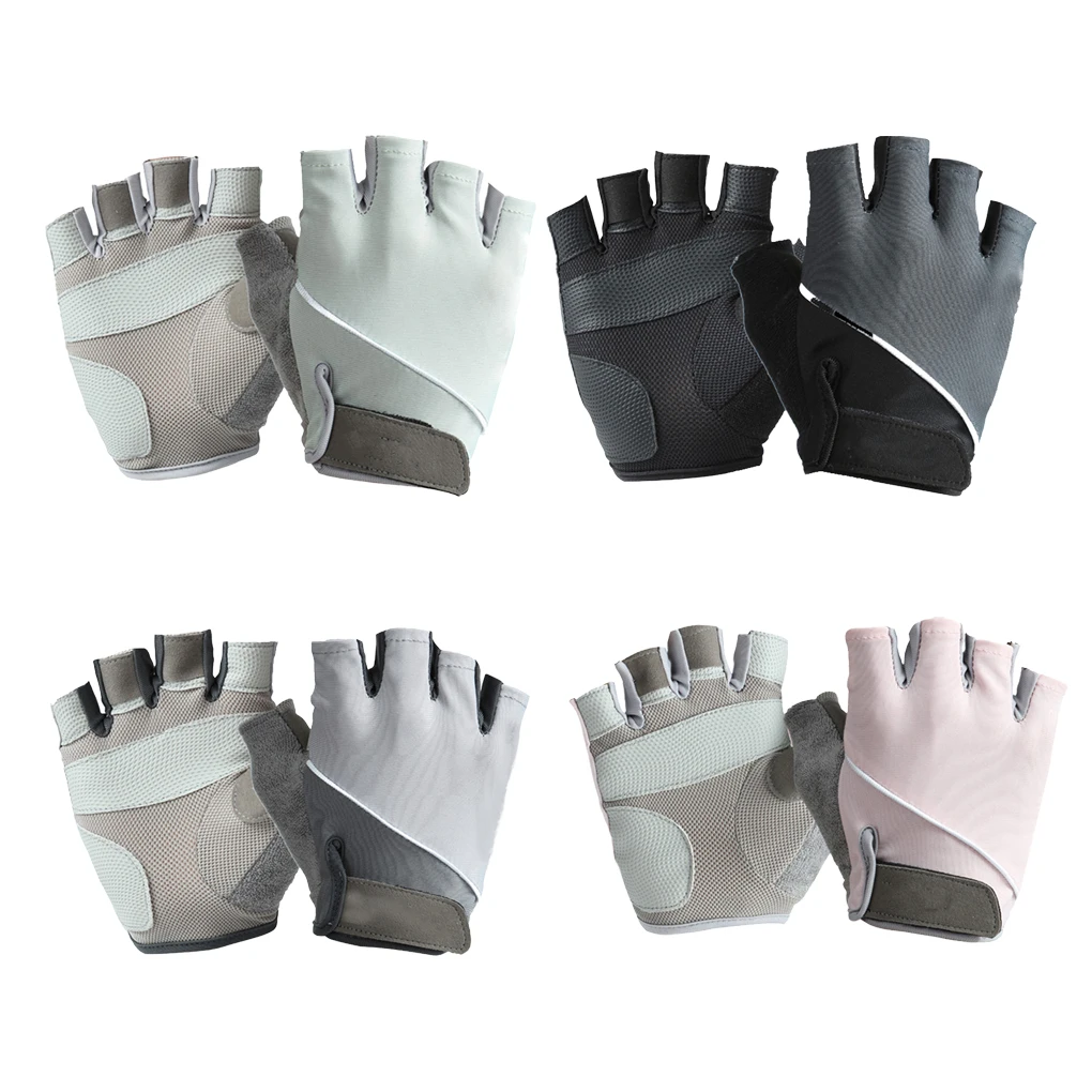 

1 Pair Woman Man Spring Glove Comfortable Nonslip Breathable Mitts Fingerless Gloves Sporting Equipment for Cycling