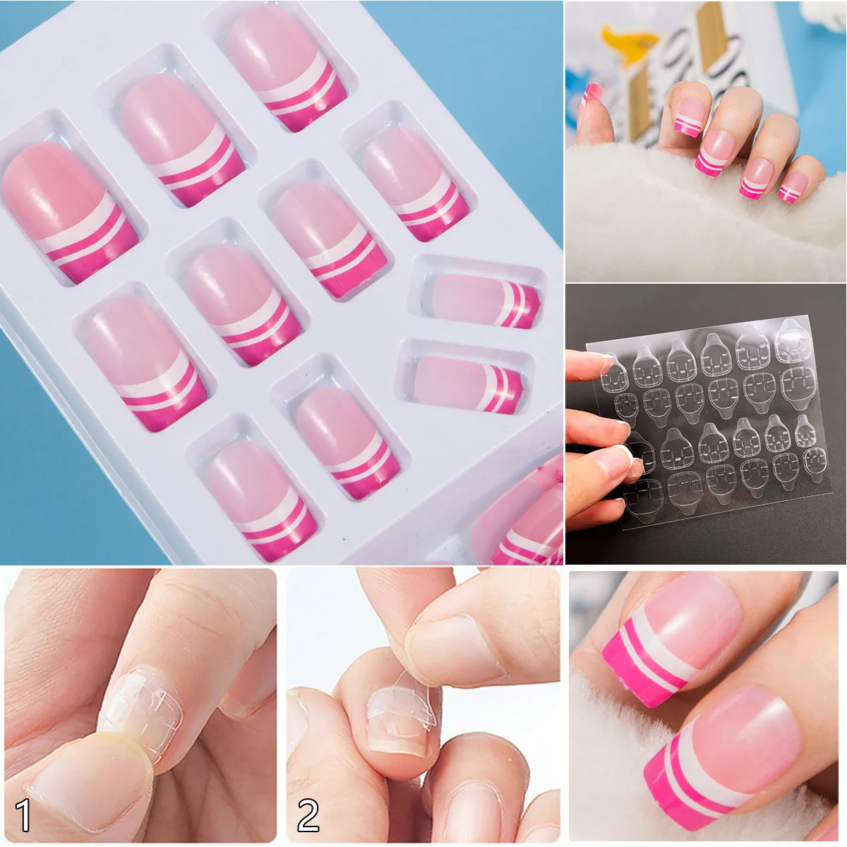 Получите низкую среднюю цену покупая накладные ногти оптом 24 шт./корт. Полное