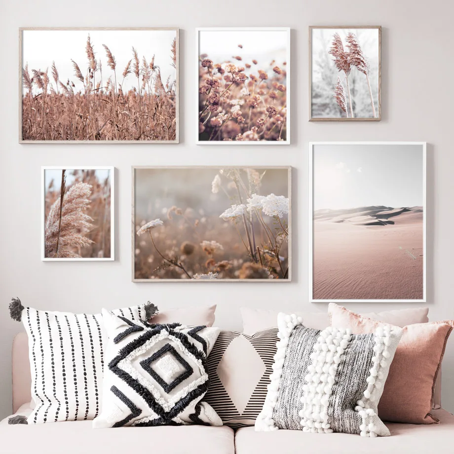 

Reed Dandelion Flower Desert Landscape Wall Art Canvas Painting Nordic Posters And Prints Wall Pictures For Living Room Decor