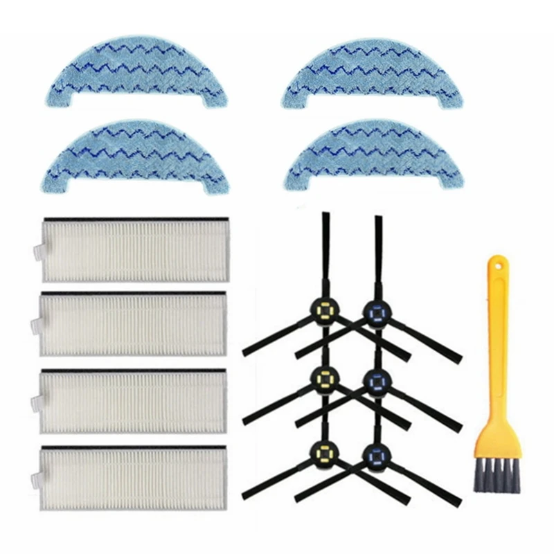 

15PCS HEPA Filter Main Side Brush Mops For Ilife A7 A9S / DEXP LF800 Genio Deluxe 500 Cleaning Vacuum Cleaner Parts