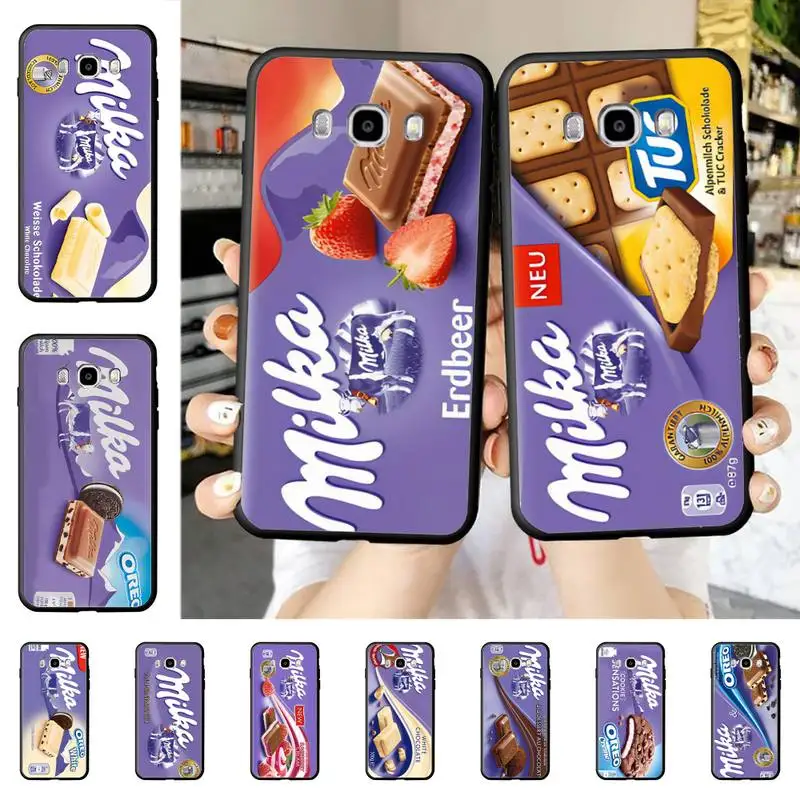 

Chocolate Milka Box Phone Case for Samsung J 4 5 6 7 8 prime plus 2018 2017 2016 J7 core