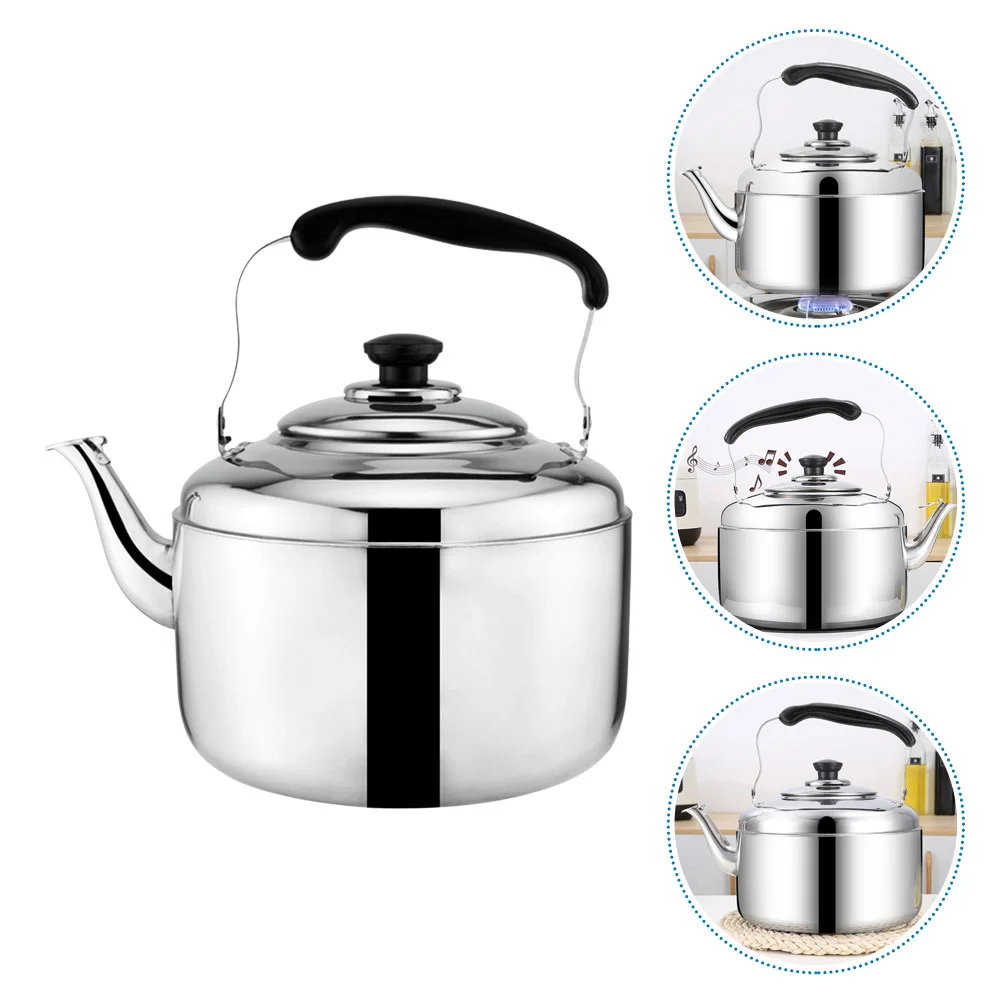 

With Ergonomic Handle Kettle Stainless Steel Tea Pot Stovetop Stovetop Kettle Whistling Tea Kettle