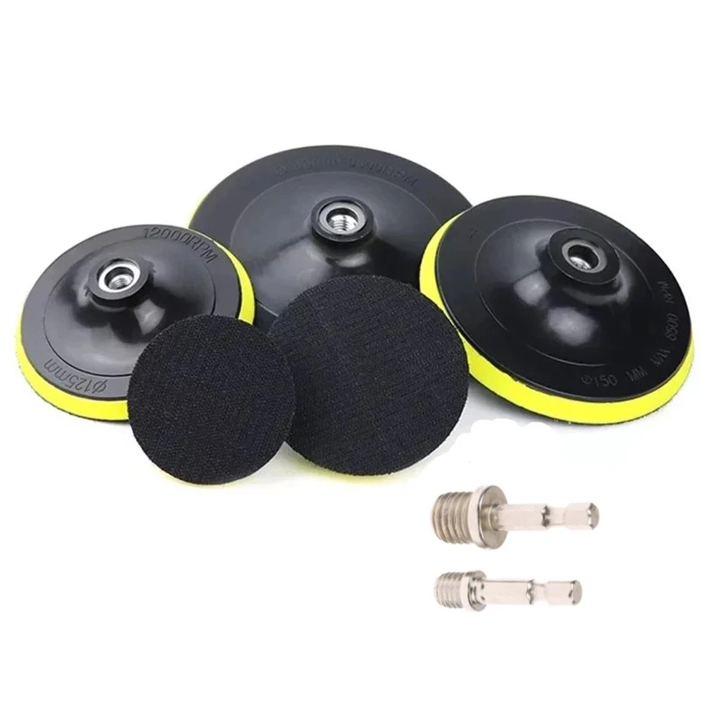 3/4/5/6/7 Inch Sanding Disc Backing Pad With 10/14mm Drill Rod Self-adhesive Sander Pad Electric Polishing Machine Accessories