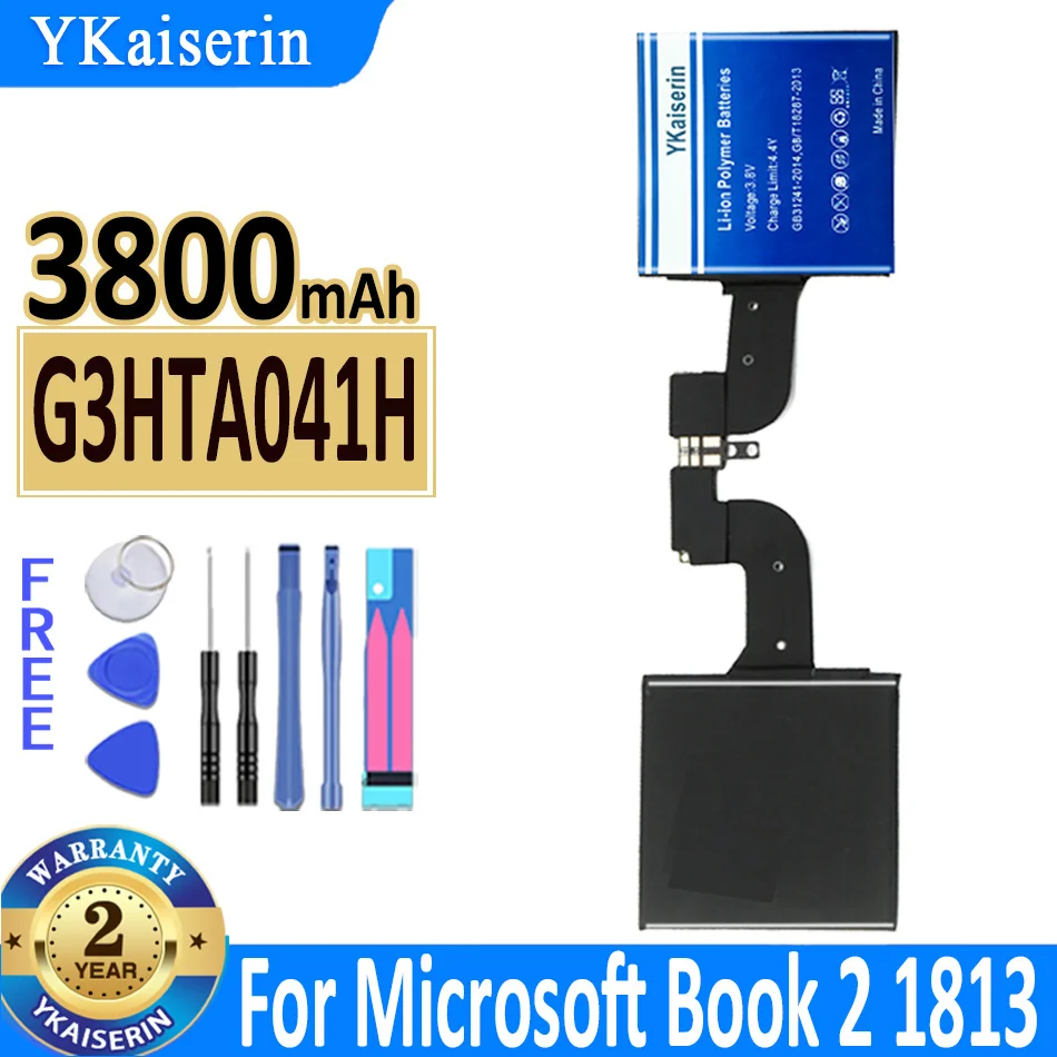 

3800mAh New Arrival YKaiserin Battery G3HTA041H Replacement Battery for Microsoft Surface BOOK 2 BOOK2 15'' Inch 1813 Bateria