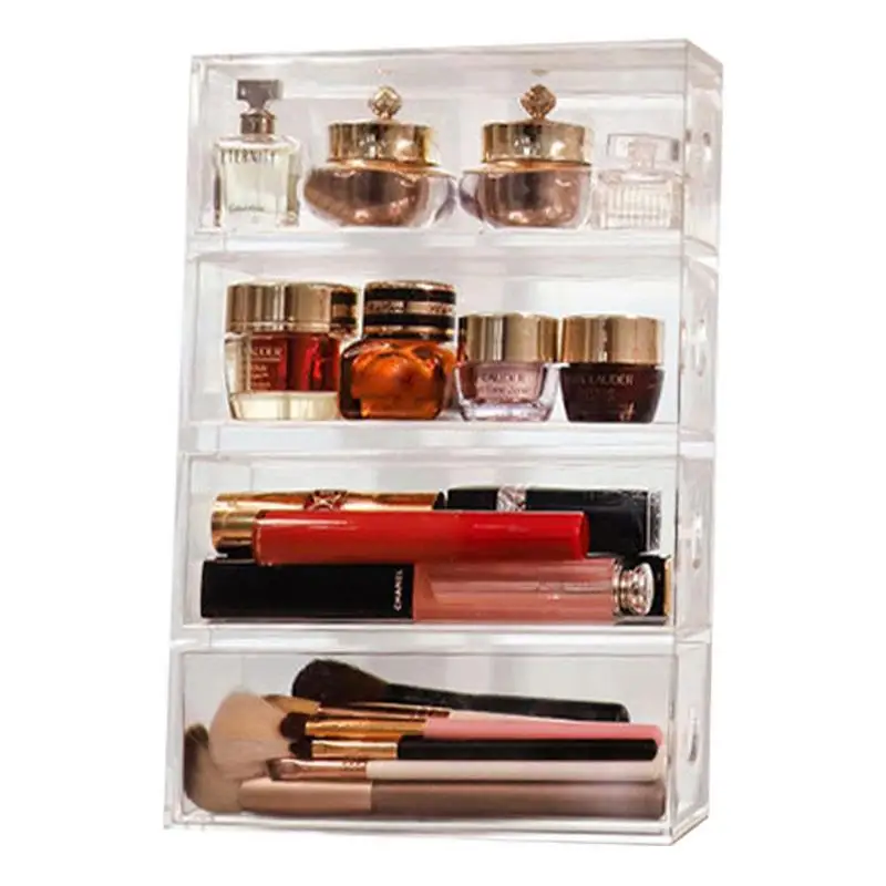 

Superimposed Four Layer Clear Glasses Case Desktop Glasses And Sunglasses Display Box Dustproof Stationery Drawer Storage Box