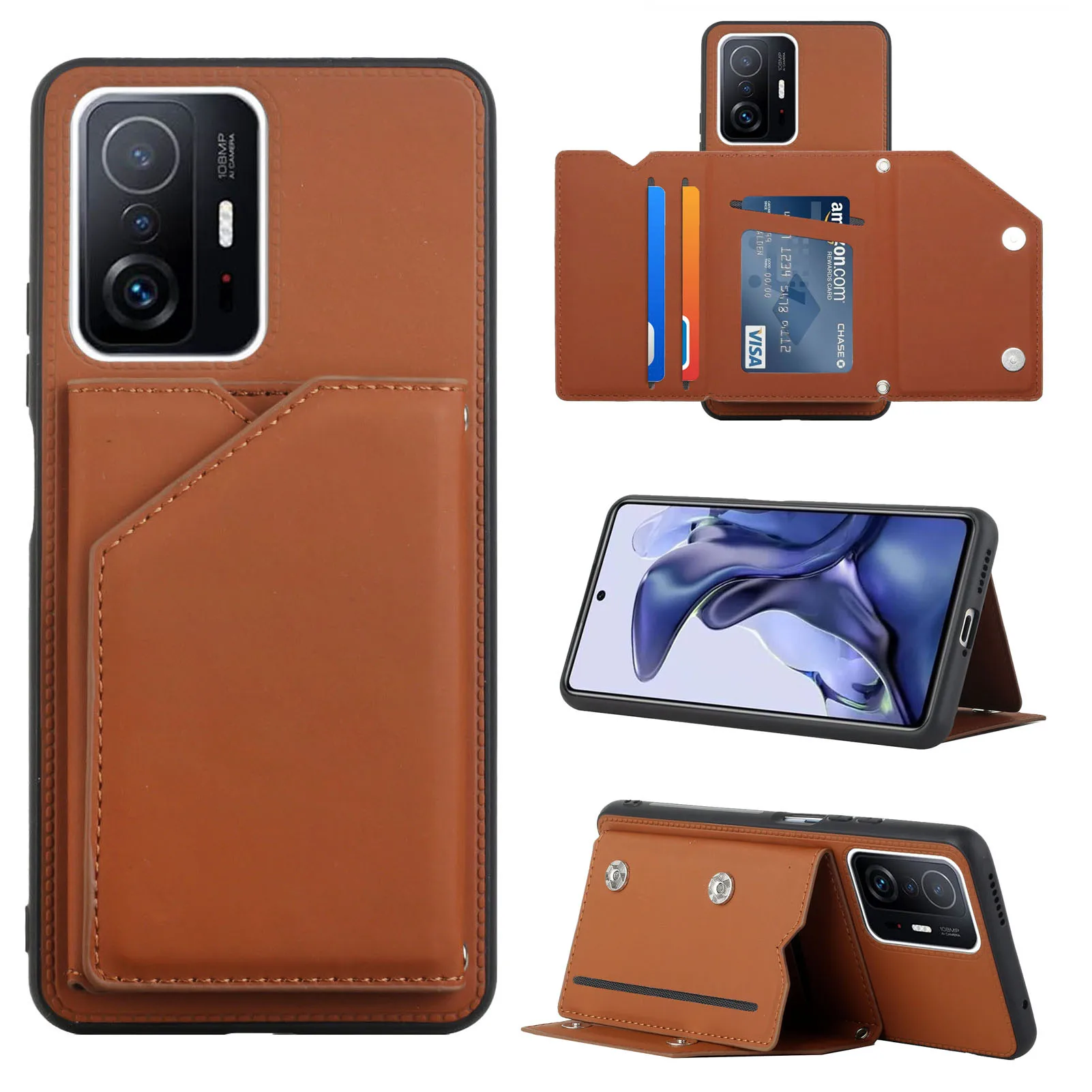 

Чехол-Бумажник для телефона xiaomi Mi 12 11 lite Ultra 10T 11T 10S Poco X3 NFC redmi 9A 9C Note 9S 9 10 pro max, чехол для телефона с отделением для карт
