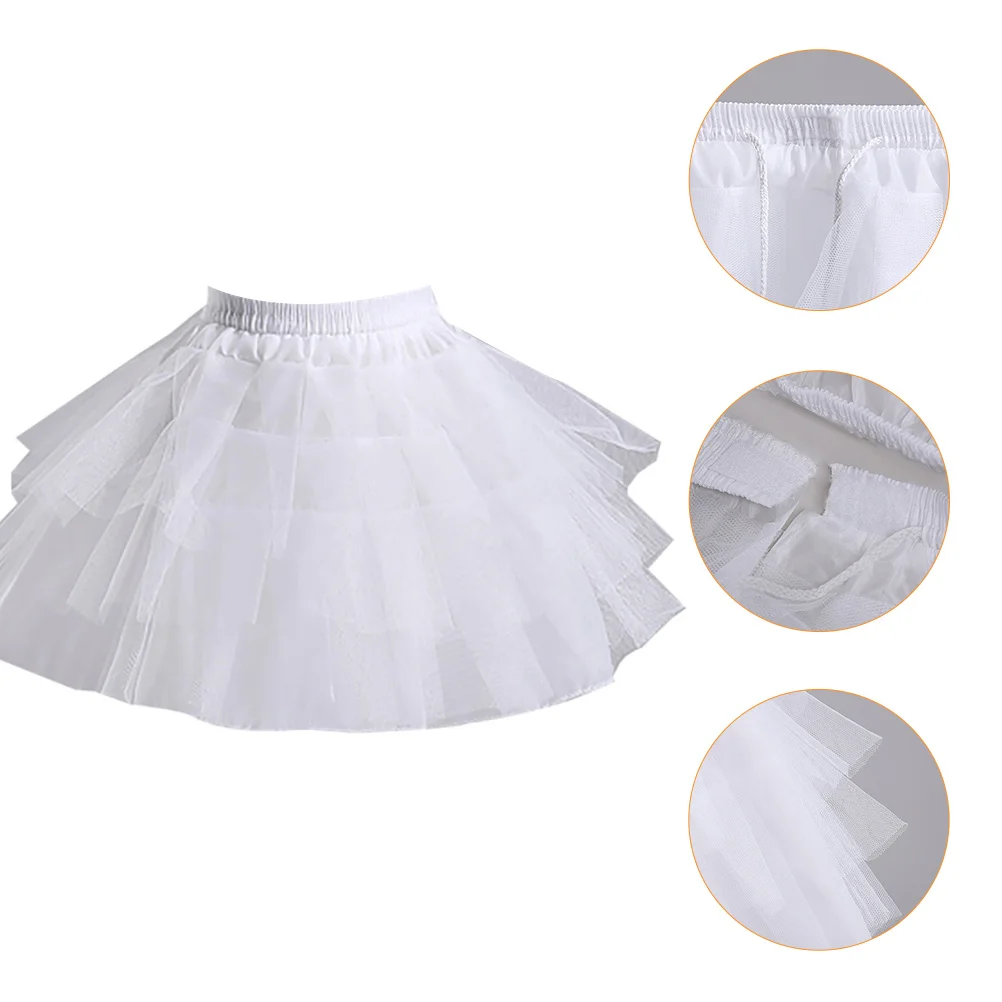 

Boneless Pannier Lolita Petticoat Beautiful Gauze Skirt Fluffy Skirtes Cloth Underskirt Fashion White Tutu Girls