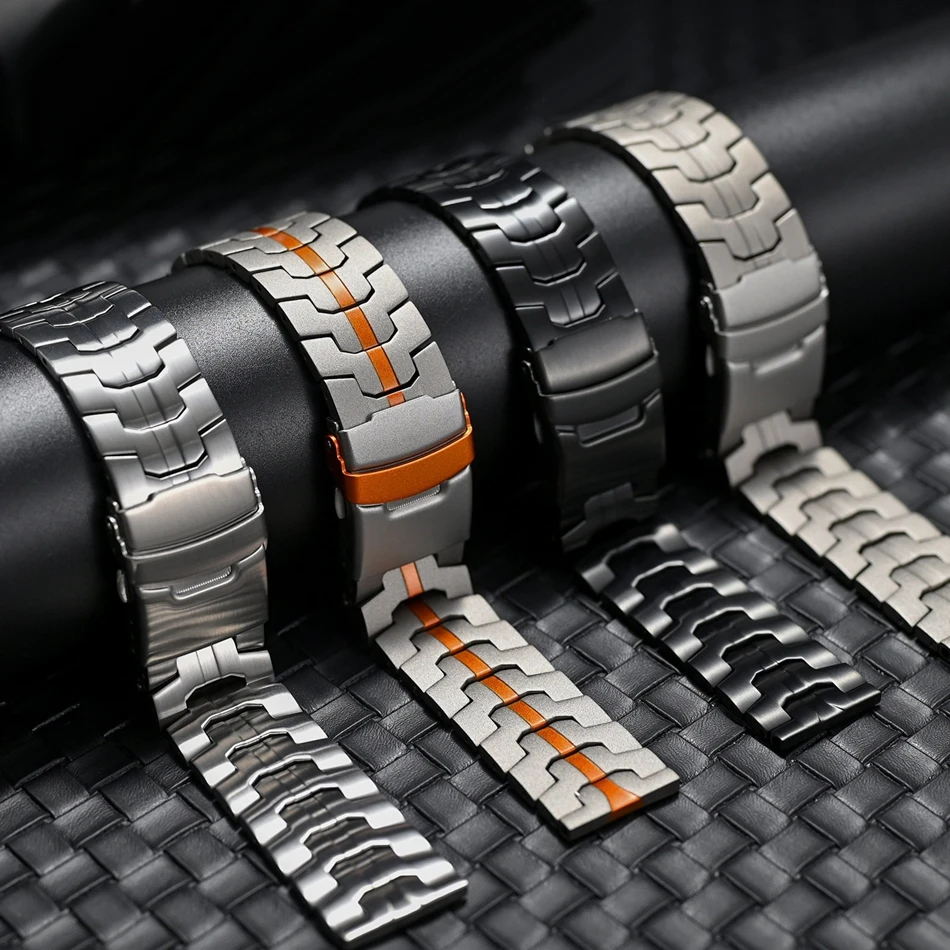 Фото Титановый ремешок из нержавеющей стали для Samsung Galaxy Watch 9 8 Ultra 47 мм, 40/44/46 мм, классический железный ремешок для Amazfit GT 6/5/4 Pro 20/22 мм №5