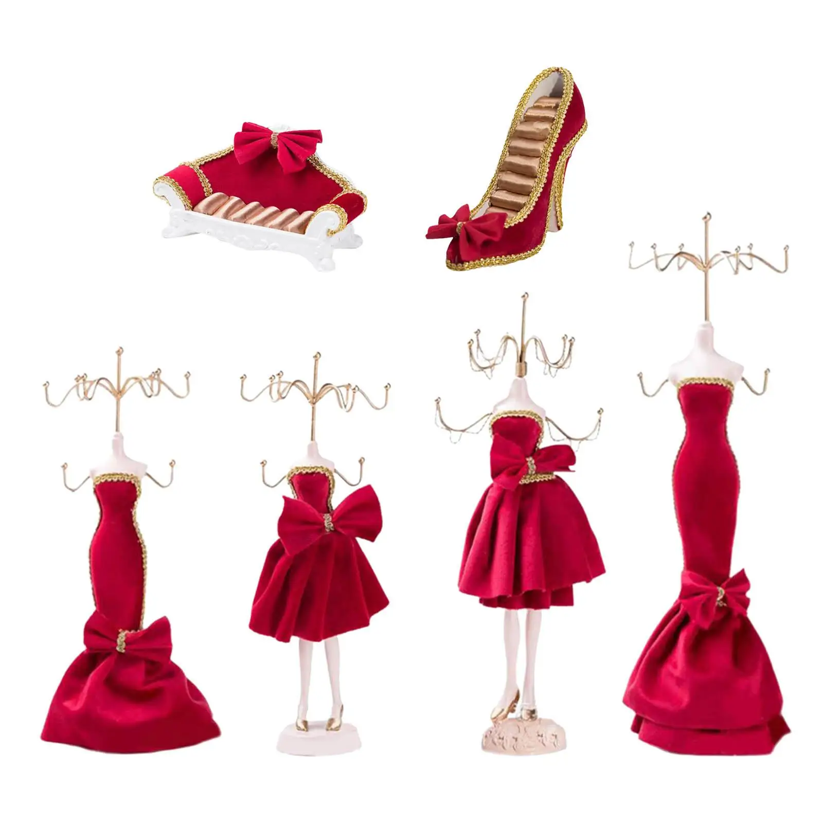 

Органайзер для ювелирных изделий, подставка для демонстрации, античное бархатное украшение, подставка для ювелирных изделий в виде дерева ...