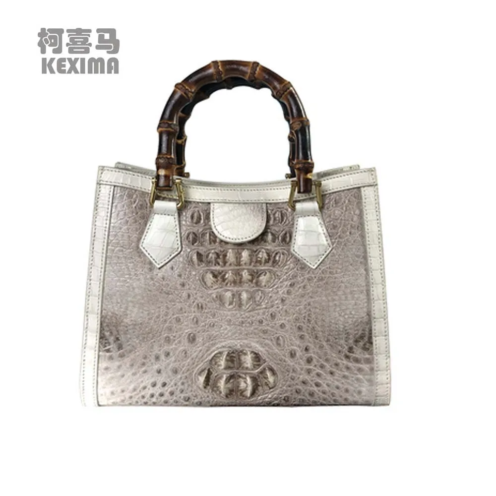 

KEXIMA yongliang crocodile Single shoulder bag fashion personality bamboo female handbag new Female bag women handbag