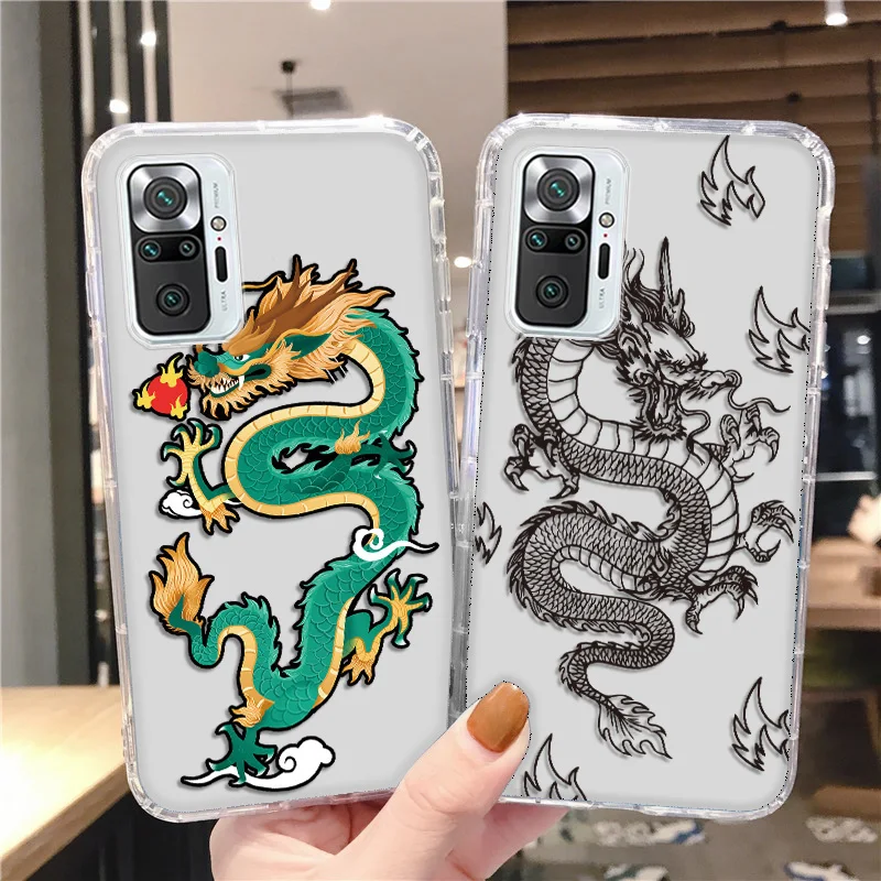 dragon phone case for xiaomi redmi note 11 case redmi note 10 9 8 7 pro 9a 9c poco m4 x4 pro xiaomi 12 mi 11 lite 11t pro cover free global shipping