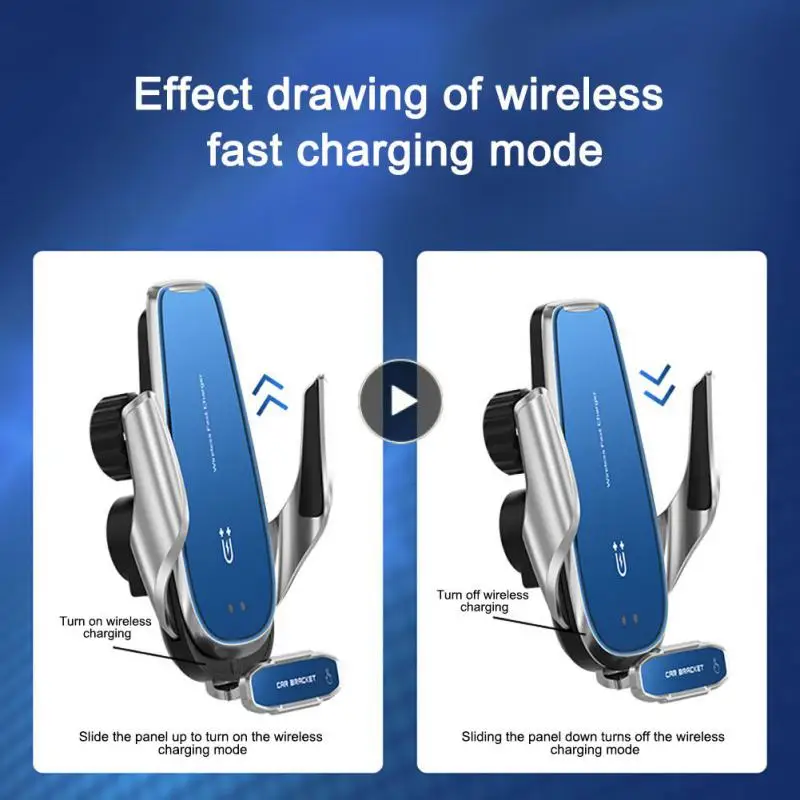 

Infrared Sensor Car Phone Holder 15w Car Charger Stable Wireless Charging Air Vent Dashboard Support 360 Degree Rotation