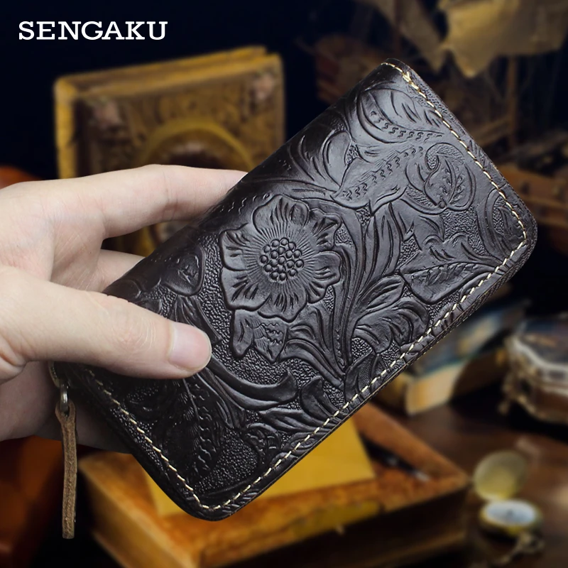 Винтажный держатель для ключей из натуральной кожи