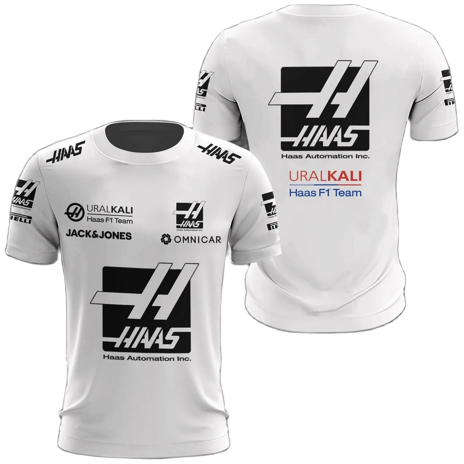 

2023 New F1 Team T-shirt Formula One Race Jersey Top Men's Oversized Quick-drying Breathable Short-sleeved Haas