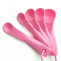 5pcsset pink multi purpose cups spoons set measuring tools pp diy baking supplies portable stackable combinationt