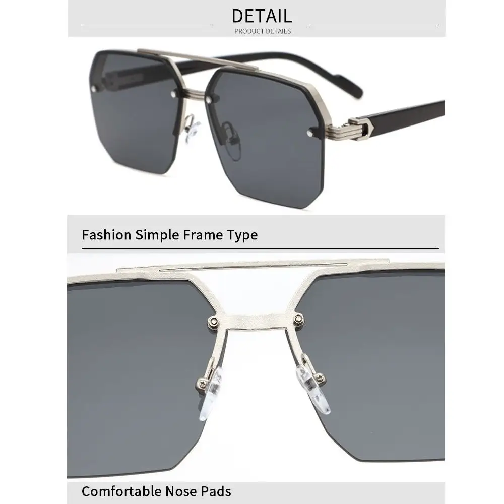 Ретро панк ветрозащитные солнцезащитные очки металлические УФ-защитные