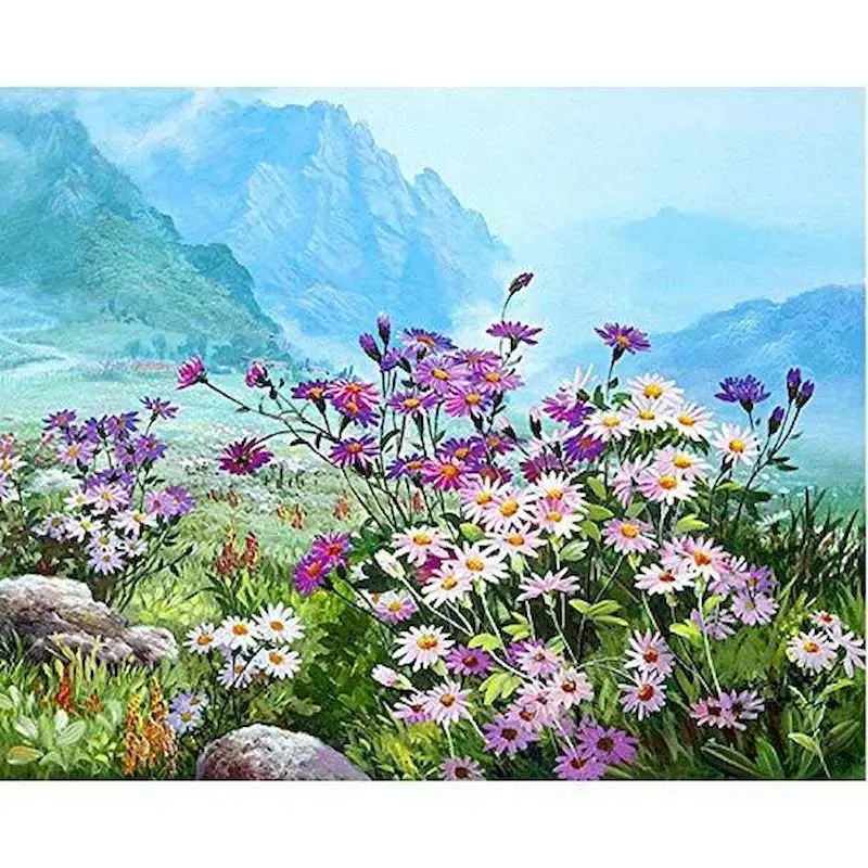 

GATYZTORY Frameless DIY Painting By Numbers Flowers Landscape Coloring By Numbers Wall Art Picture For Home Decors Art 40x50cm