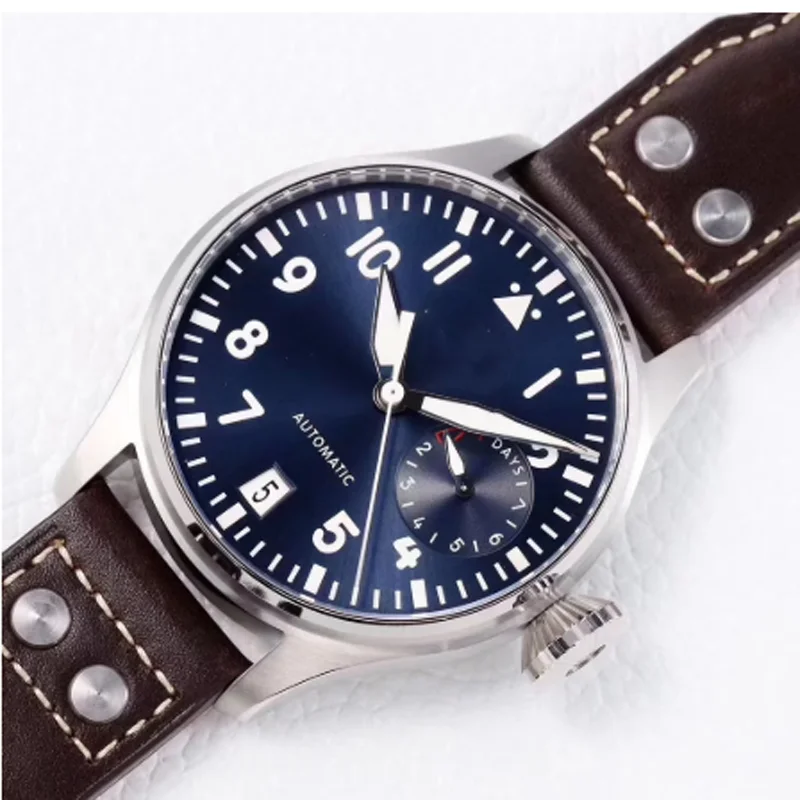 

Luxury New Mens Watch Automatic Mechanical Waterproof Silver Black Blue Dial Canvas Leather Strap Male Wrist Watches