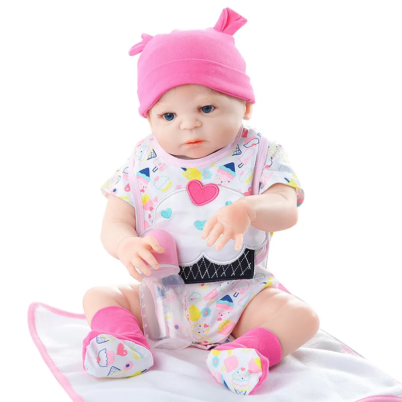 

MuñecaBebe Doll Baby Hot 55cm Rebirth Doll DIY Change Doll Children‘s Comfort Toy Baby Enamel Soft Rubber Doll Children‘s Toy