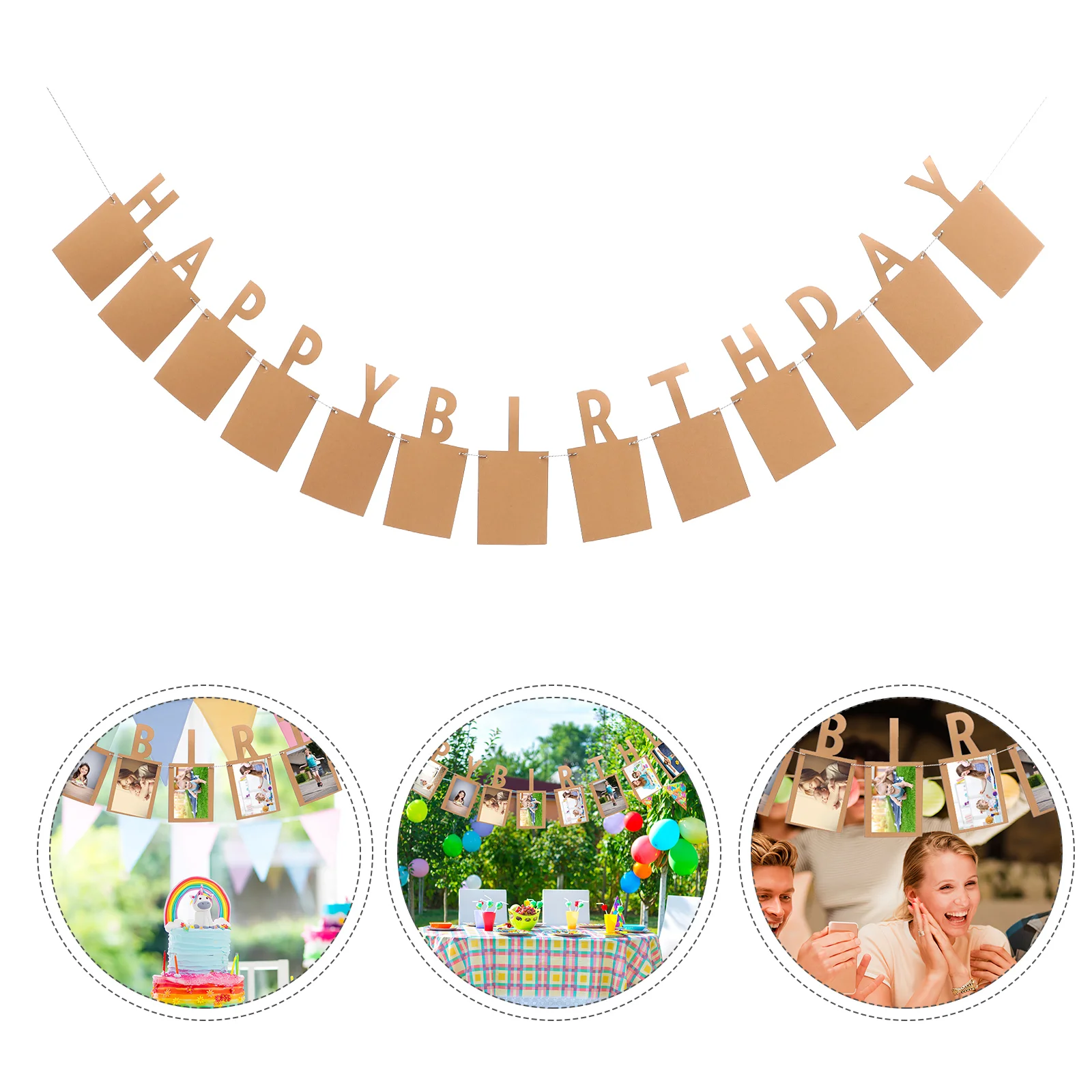 

Banner Photo Birthday Picture Baby Garland Bunting Wall Milestone Hanging Display Months Growth Record Shower Happy First