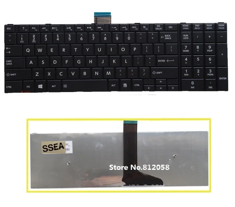 

New Laptop US English keyboard For TOSHIBA SATELLITE L50 L50-A C50 C50D C50-A C55D S50 S55 L70 L75 C70 C75