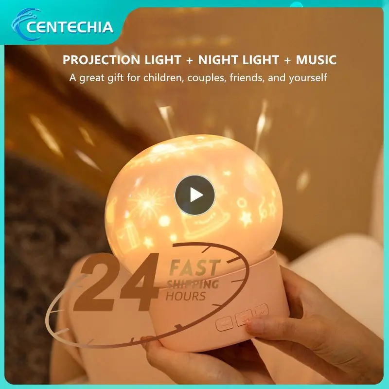 

LED Night Light 360° Rotating Music Projector Starry Sky Projector Projection Colorful Bedside Lamp