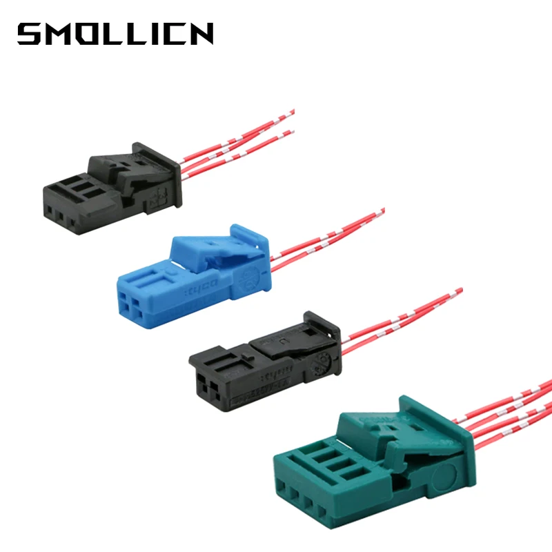 

1 Set 2 3 4 Pin 1-968700-1 1355620-1 Auto Stereo Connector Speaker Plug Treble Plug Rain Sensor Strip Line Socket For VW BMW