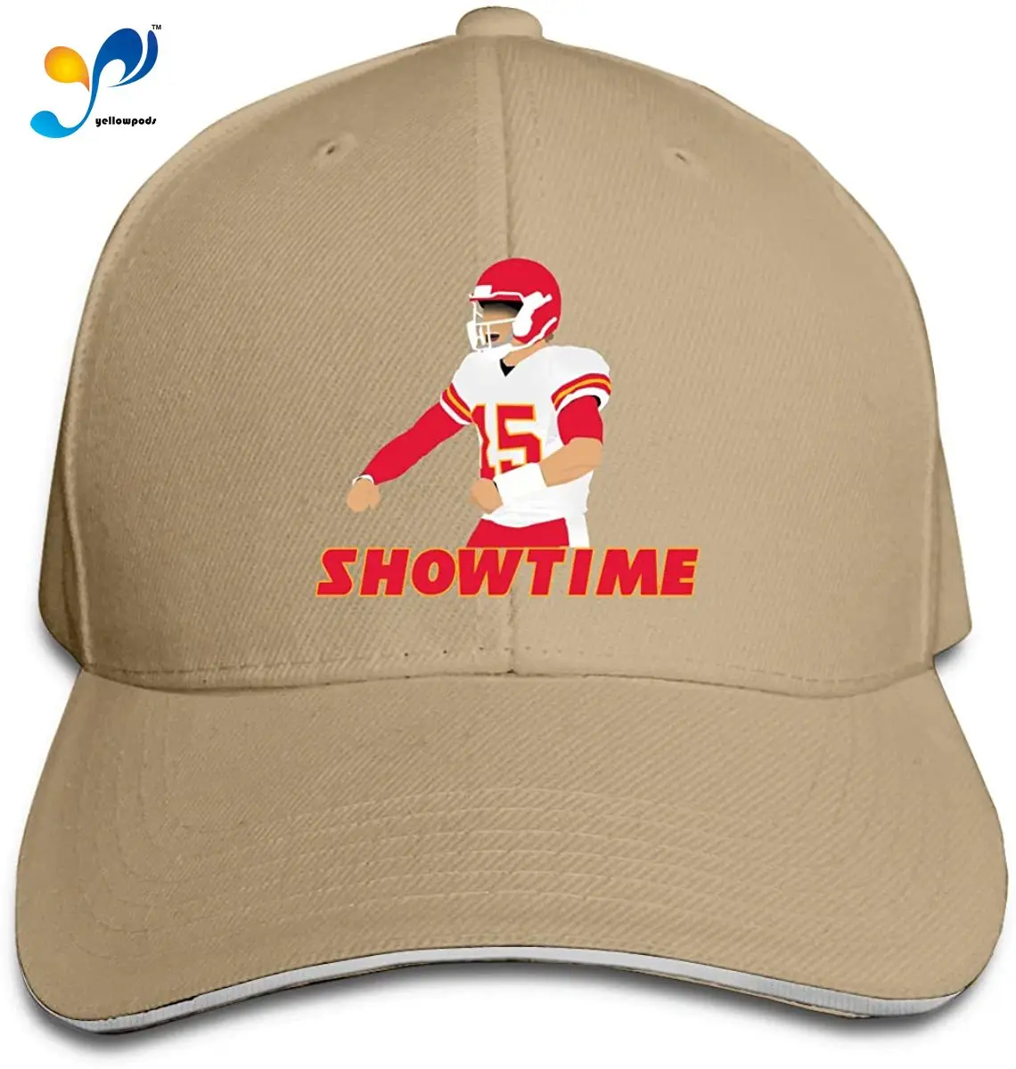 

Kansas Mahomes Showtime Men Cotton Classic Baseball Cap Adjustable Size