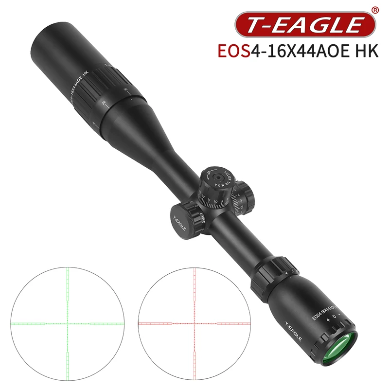 

T-Eagle Optics EOS 4-16x44AOE Rifle Scope Hunting Riflescope Optical Aim Collimator Tactical Gun Sight Red Green Reticle