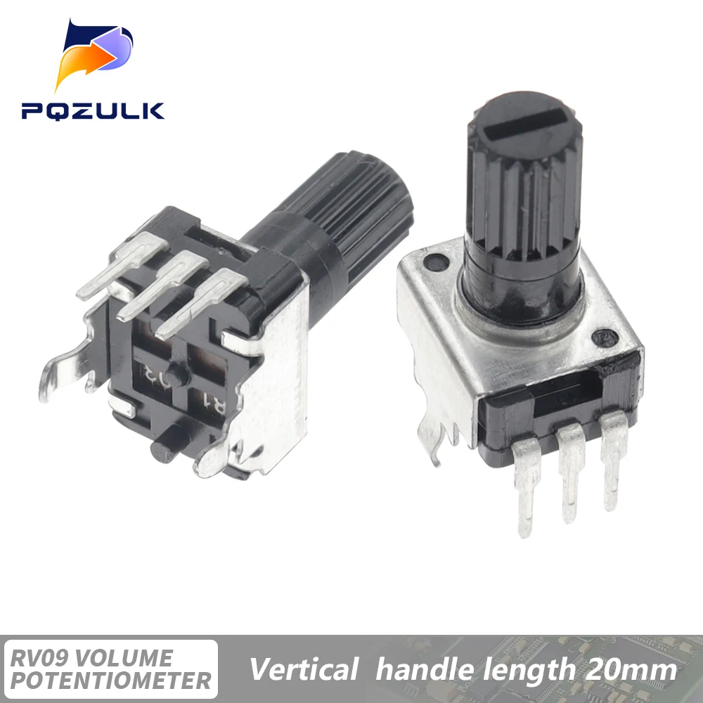

Потенциометр вертикального горизонтального типа RV09 15/20 мм 10K 50K 100K 5K 1K 2K WH09, регулируемый резистор 0932, 10 шт.
