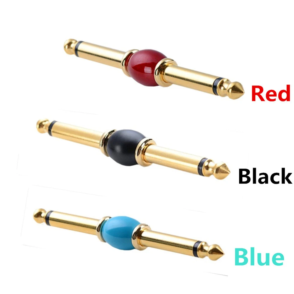 

6.35 Mm Guitar Effects Pedal Adapter 1/4 Inch Male To Male Mono Plug Connector Straight Type Low Noise And Low Attenuation