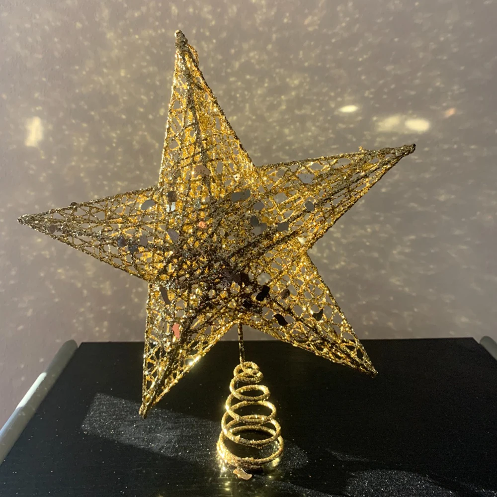 Топпер с золотой звездой для украшения рождественской елки идеально подходит