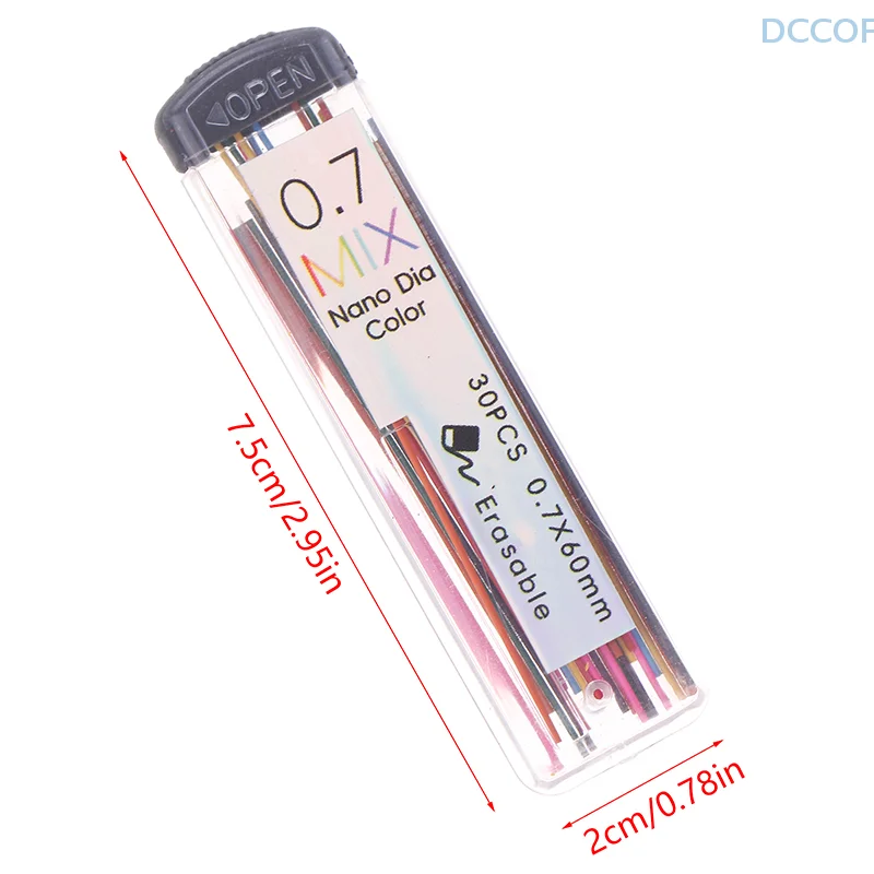 0 7 мм цветной автоматический стержень HB графитовый грифель художественный эскиз