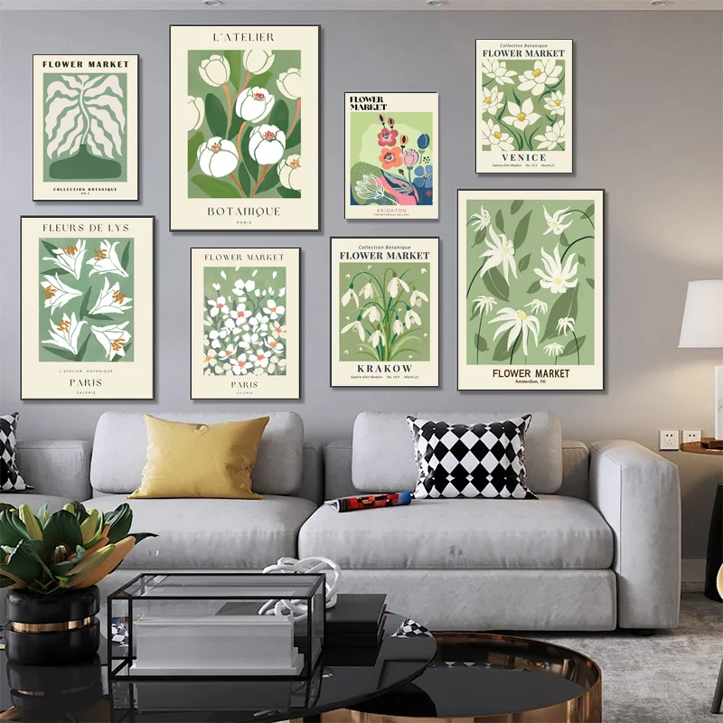 Скандинавские постеры и принты Венеции, Парижа, Краков, цветов, рыночных котировок, настенная живопись на холсте, настенные картины для декора гостиной