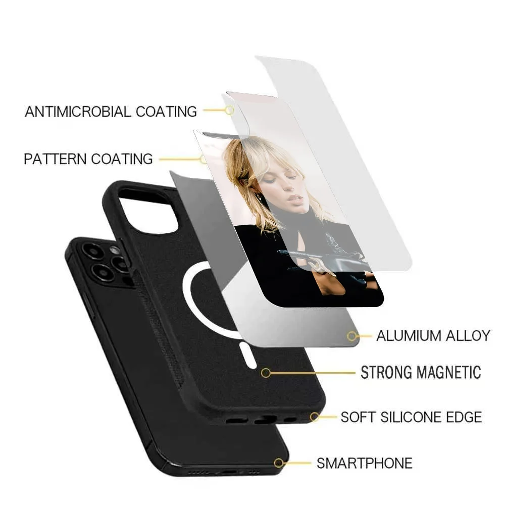 Чехол Для Телефона R-Renee Rapp С Изображением iPhone Pro Max Mini Сильной Магнитной Функцией