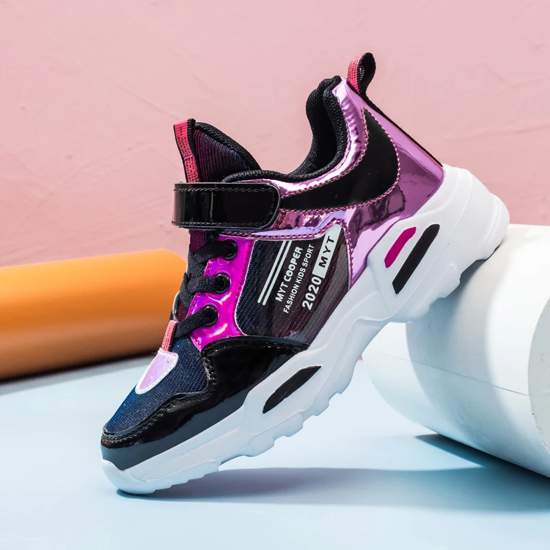 

Модная повседневная спортивная обувь для девочек, уличные Нескользящие износостойкие кроссовки для бега и ходьбы, Детские удобные Прогулочные кроссовки