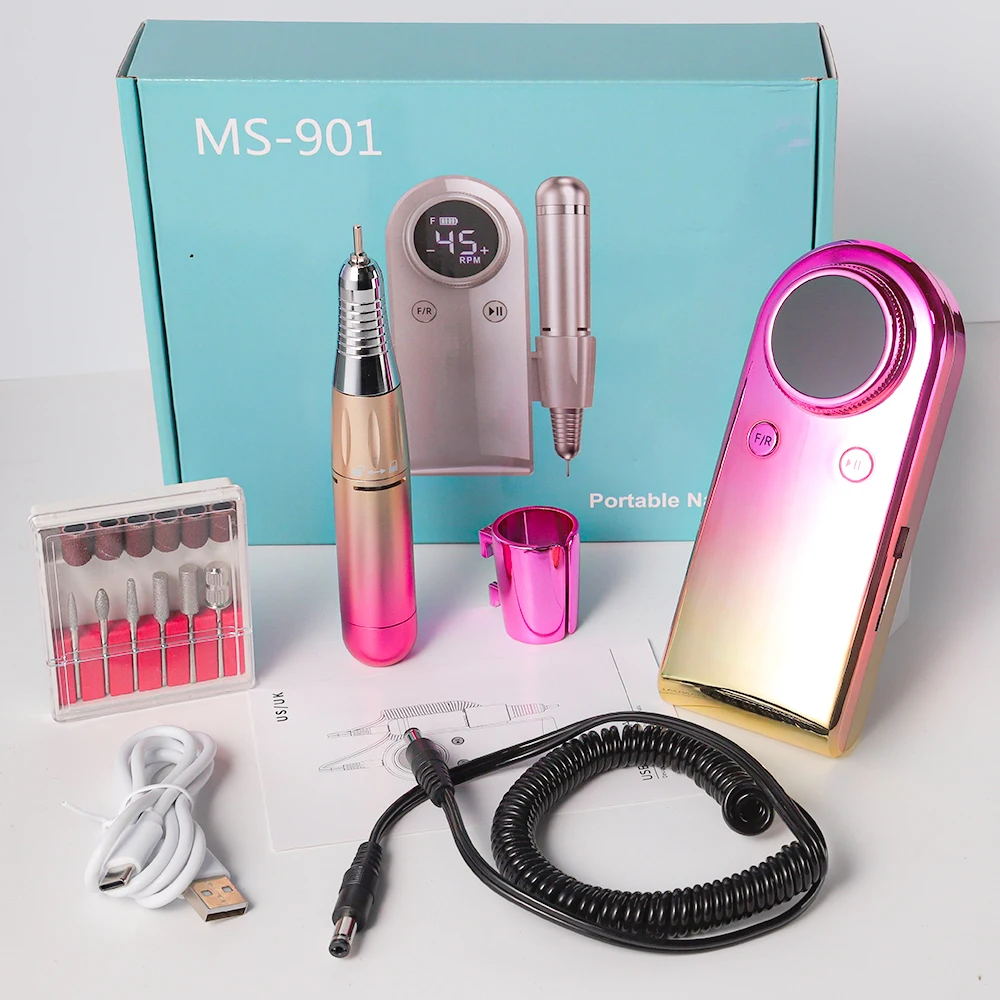 Аппарат маникюрный Аккумуляторный с ЖК-дисплеем 45000 об./мин.