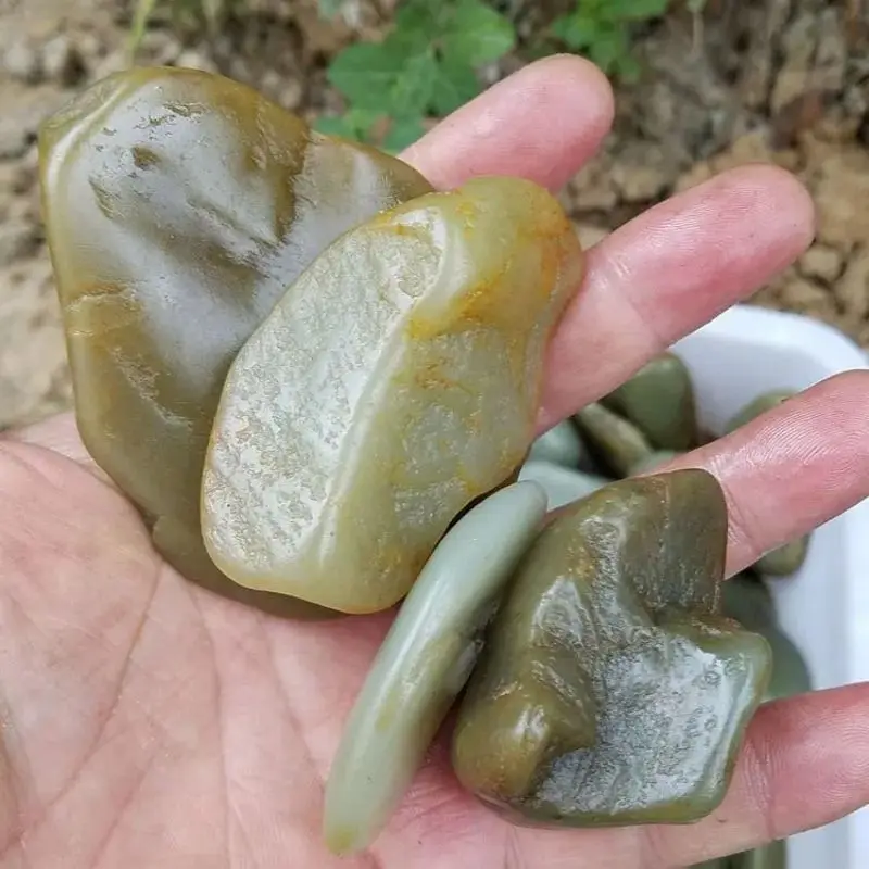 Hetian Jade Seed Material Raw Stone 500 Grams Hetian Jade Raw Material Training Material Can Be Carved Hetian Jade Stone A Catty